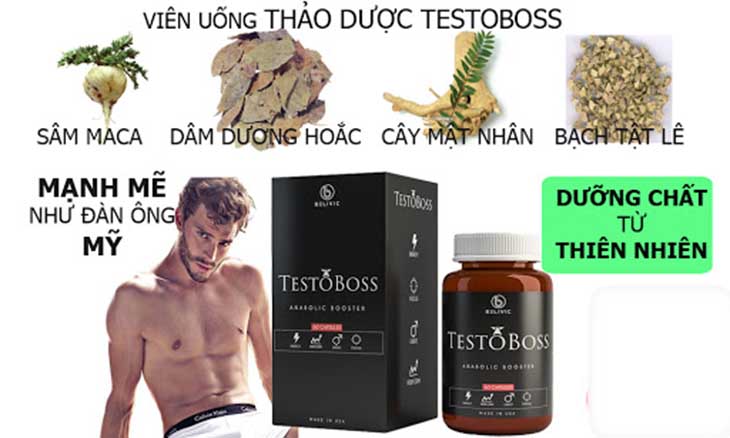 Testoboss được điều chế từ các loại thảo dược giúp tăng cường sinh lý tự nhiên 