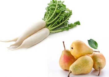 Củ cải trắng kết hợp với lê giúp giảm ho nhanh chóng