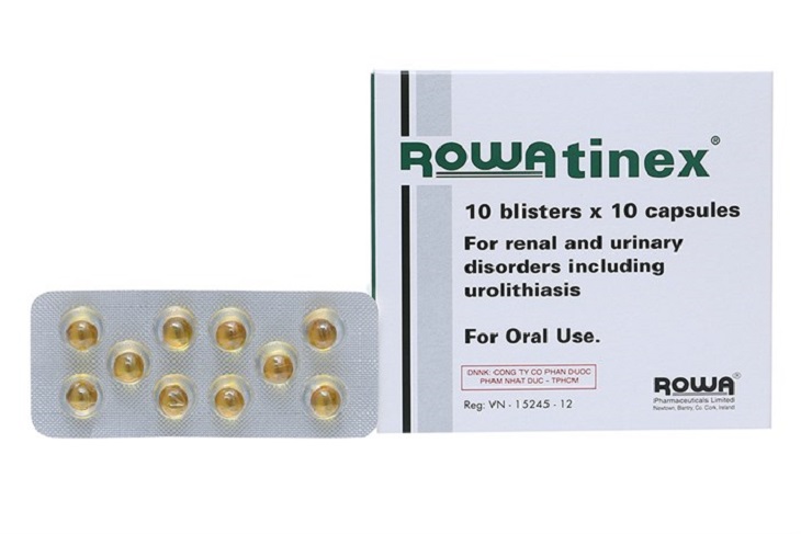 Một trong những loại thuốc trị sỏi thận phổ biến hiện nay là Rowatinex
