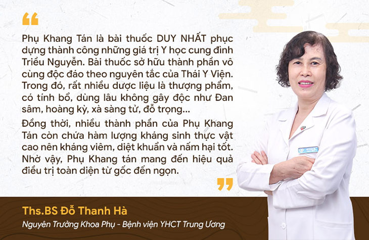 Ths.BS Thanh Hà đánh giá cao nền tảng Y học cung đình của Phụ Khang Tán