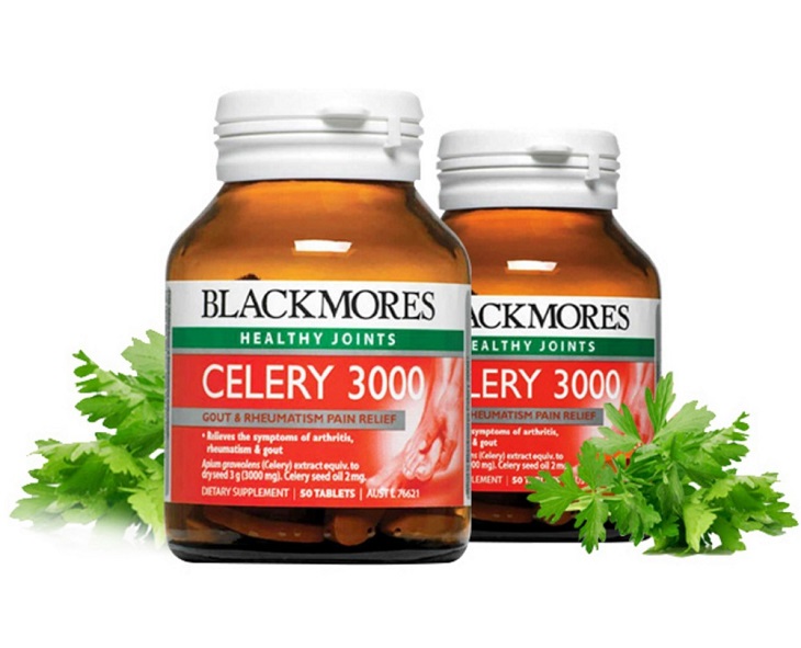 Blackmores Celery 3000mg là thuốc gout của Úc rất phổ biến với chiết xuất từ hạt cần tây