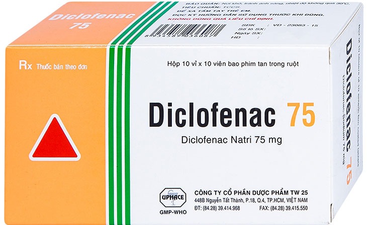 Diclofenac dùng giảm triệu chứng bệnh ung thư di căn xương
