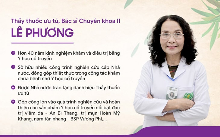 Bác sĩ Lê Phương có nhiều năm hoạt động thăm khám và điều trị bằng YHCT