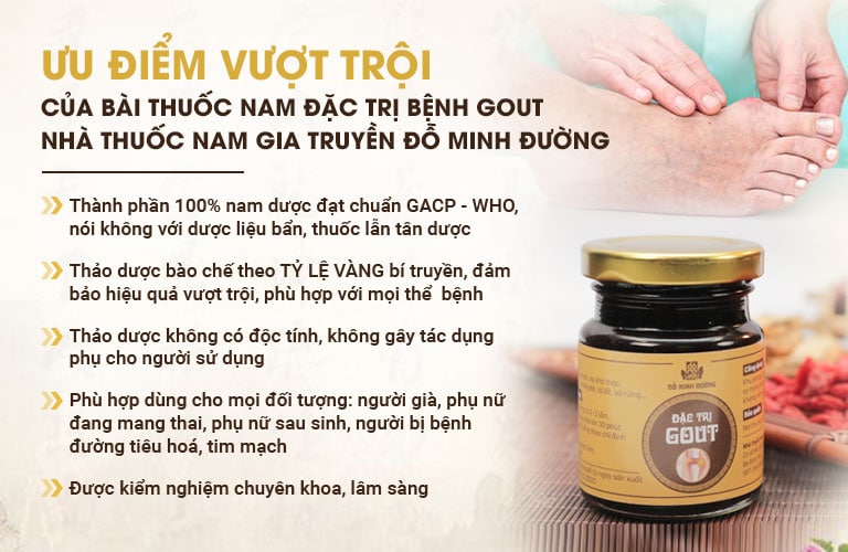 Những điểm VÀNG ưu Việt của bài thuốc Gout Đỗ Minh
