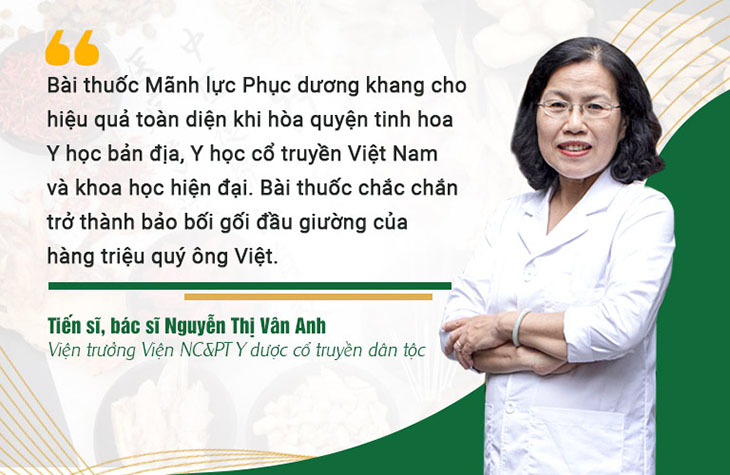 Bác sĩ Nguyễn Thị Vân Anh đánh giá cao hiệu quả của bài thuốc