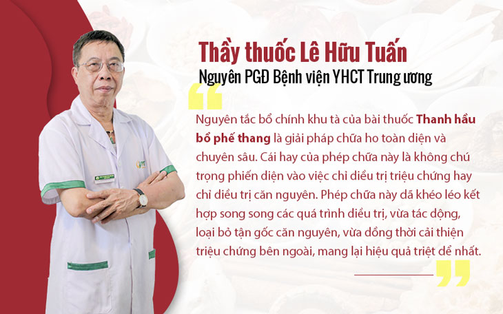 Đánh giá của bác sĩ Lê Hữu Tuấn về bài thuốc Thanh hầu bổ phế thang