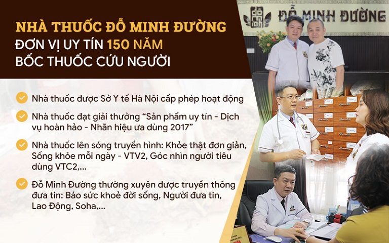 Nhà thuốc Đỗ Minh Đường có 150 năm kinh nghiệm trong khám, điều trị bệnh