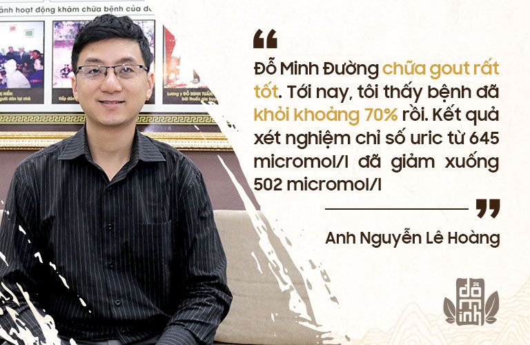 Phản hồi của anh Nguyễn Hoàng về bài thuốc Gout Đỗ Minh 
