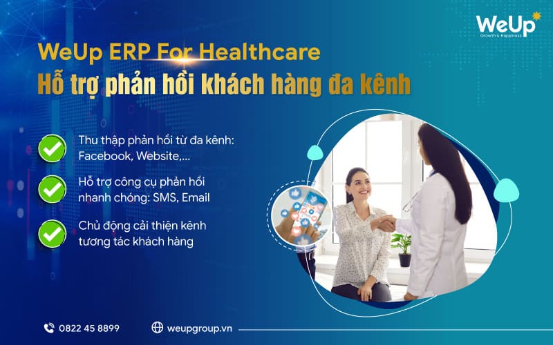 Phản hồi khách hàng chuyên nghiệp với phần mềm WeUp ERP For Healthcare