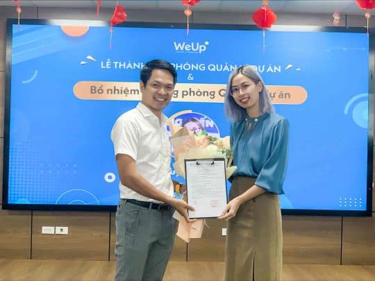 WeUp Group tổ chức Lễ bổ nhiệm vị trí Trưởng phòng Quản lý dự án