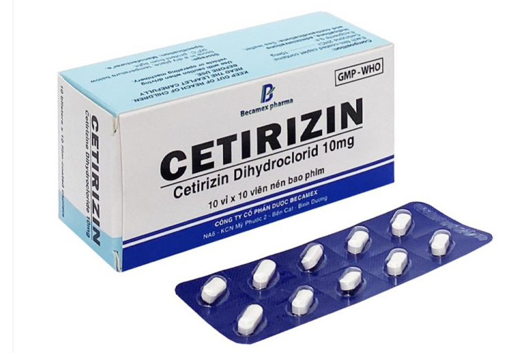 Cetirizin có tác dụng giảm ngứa, làm xẹp nốt mề đay