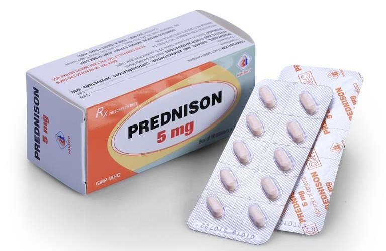Prednison là corticoid đường uống chống dị ứng, kháng viêm