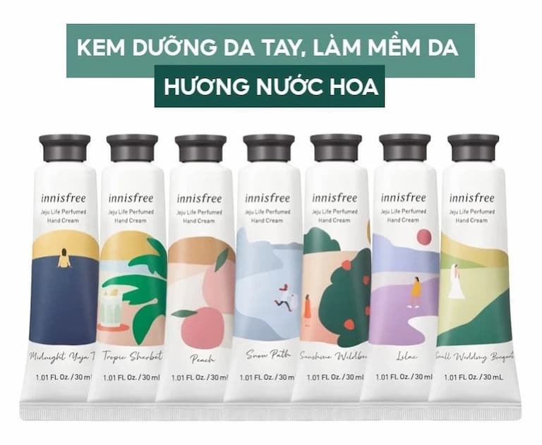 Kem dưỡng da tay Innisfree Jeju Life Perfumed Hand Cream làm mềm mịn da hiệu quả 