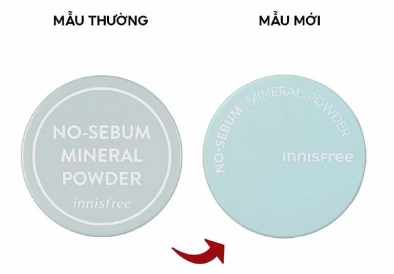 Phấn phủ kiềm dầu Innisfree No Sebum Mineral Powder có kết cấu mỏng nhẹ dễ chịu 