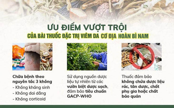Hoàn Bì Nam đảm bảo an toàn nhờ sử dụng 100% dược liệu sạch