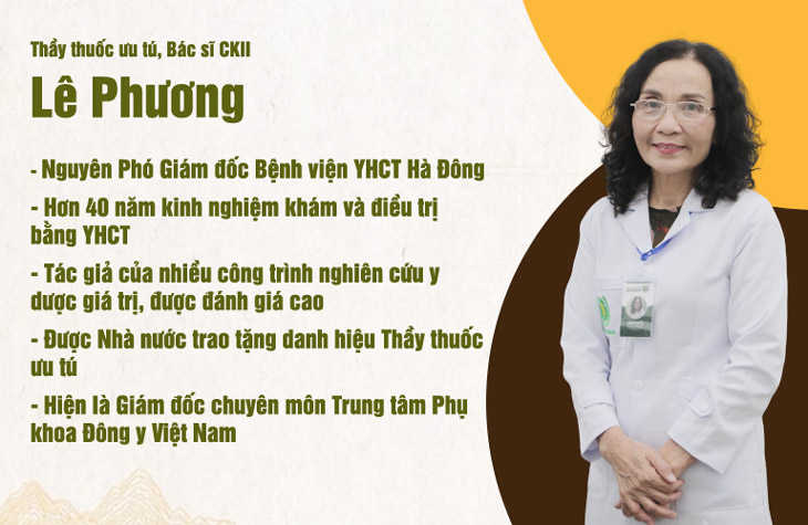 Bác sĩ Lê Phương có hơn 40 năm kinh nghiệm trong khám và điều trị phụ khoa