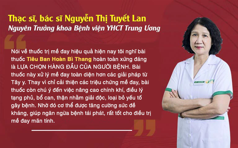 Đánh giá của bác sĩ Nguyễn Thị Tuyết Lan về bài thuốc Tiêu Ban Hoàn Bì Thang